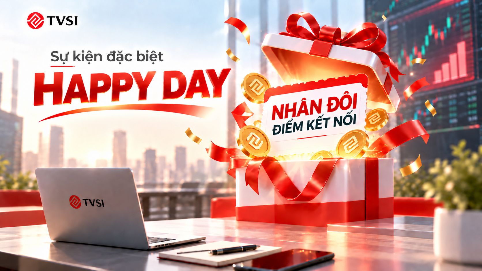 Happy Day Nhân đôi điểm giao dịch & dư nợ